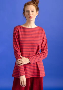 Flash Sale Gudrun Sjödén Basic-Streifenshirt aus Bio-Baumwolle feder-walderdbeere