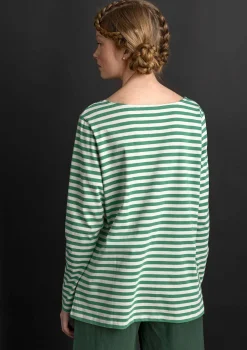 Flash Sale Gudrun Sjödén Basic-Streifenshirt aus Bio-Baumwolle röstkaffee-leinenblau