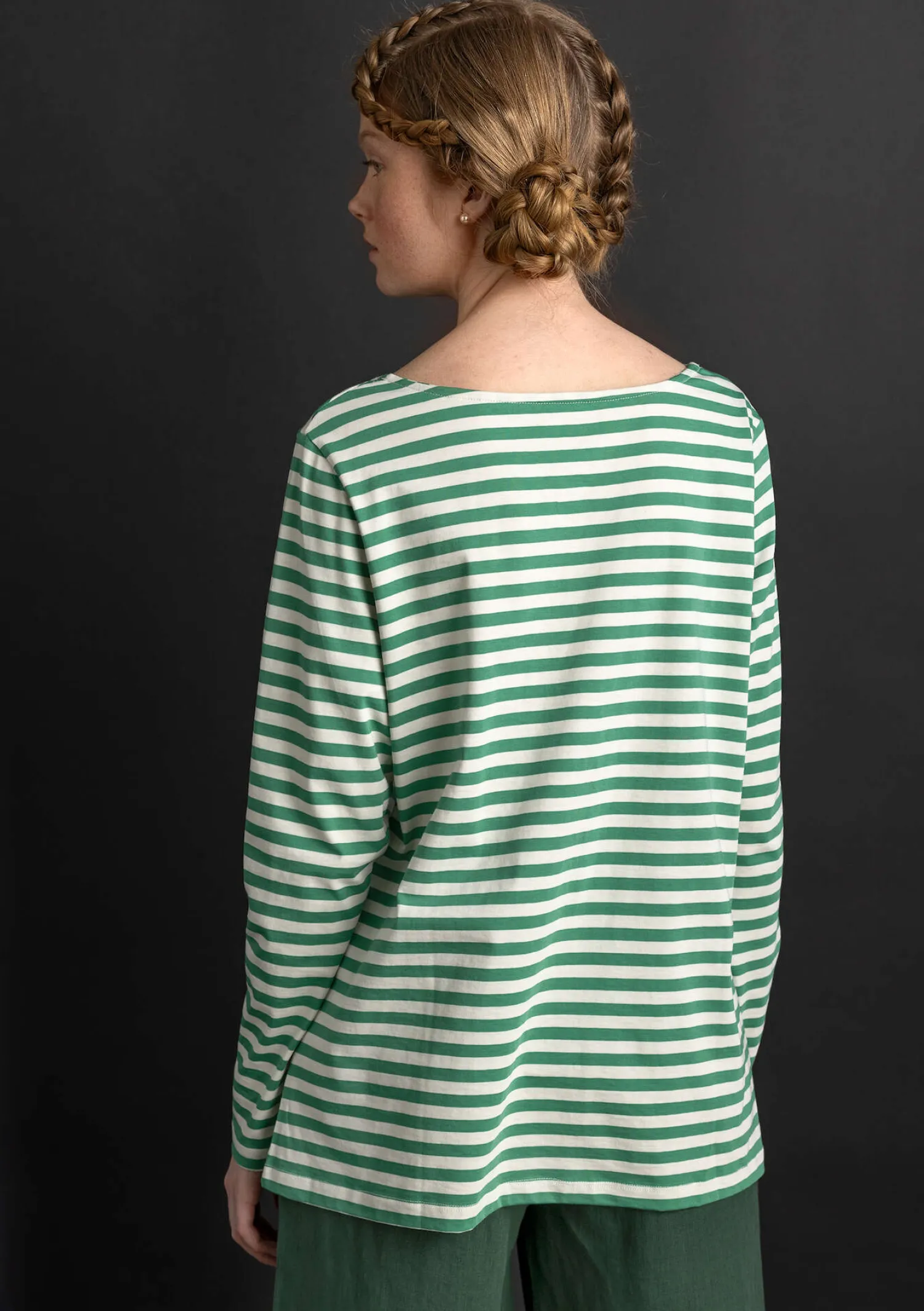 Flash Sale Gudrun Sjödén Basic-Streifenshirt aus Bio-Baumwolle schwarz-röstkaffee