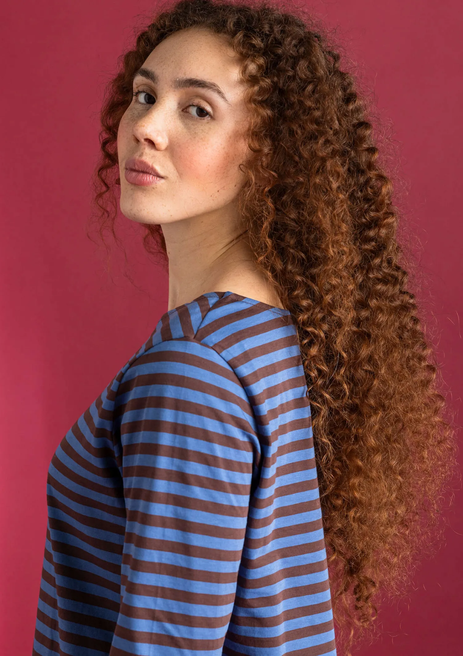 Discount Gudrun Sjödén Basic-Streifenshirt aus Bio-Baumwolle purpur-walderdbeere
