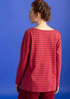 New Gudrun Sjödén Basic-Streifenshirt aus Bio-Baumwolle purpur-walderdbeere