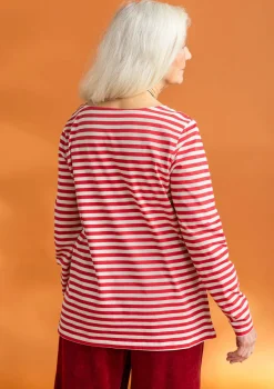 Shop Gudrun Sjödén Basic-Streifenshirt aus Bio-Baumwolle schwarz-röstkaffee