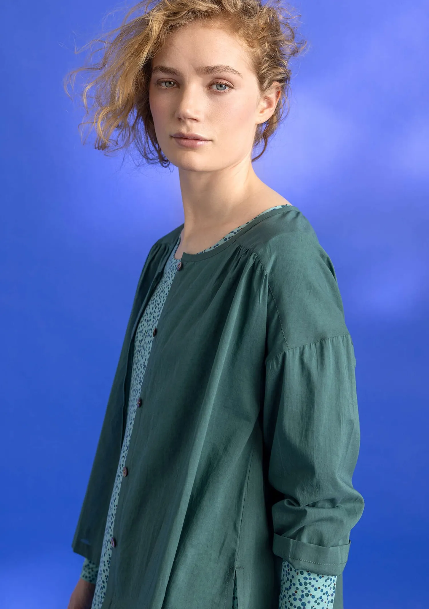 Hot Gudrun Sjödén Bluse „Hedda“ aus Bio-Baumwollgewebe granatapfel