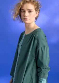 Clearance Gudrun Sjödén Bluse „Hedda“ aus Bio-Baumwollgewebe schwarz-gemustert