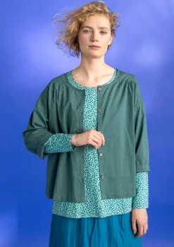 Discount Gudrun Sjödén Bluse „Hedda“ aus Bio-Baumwollgewebe opalgrün