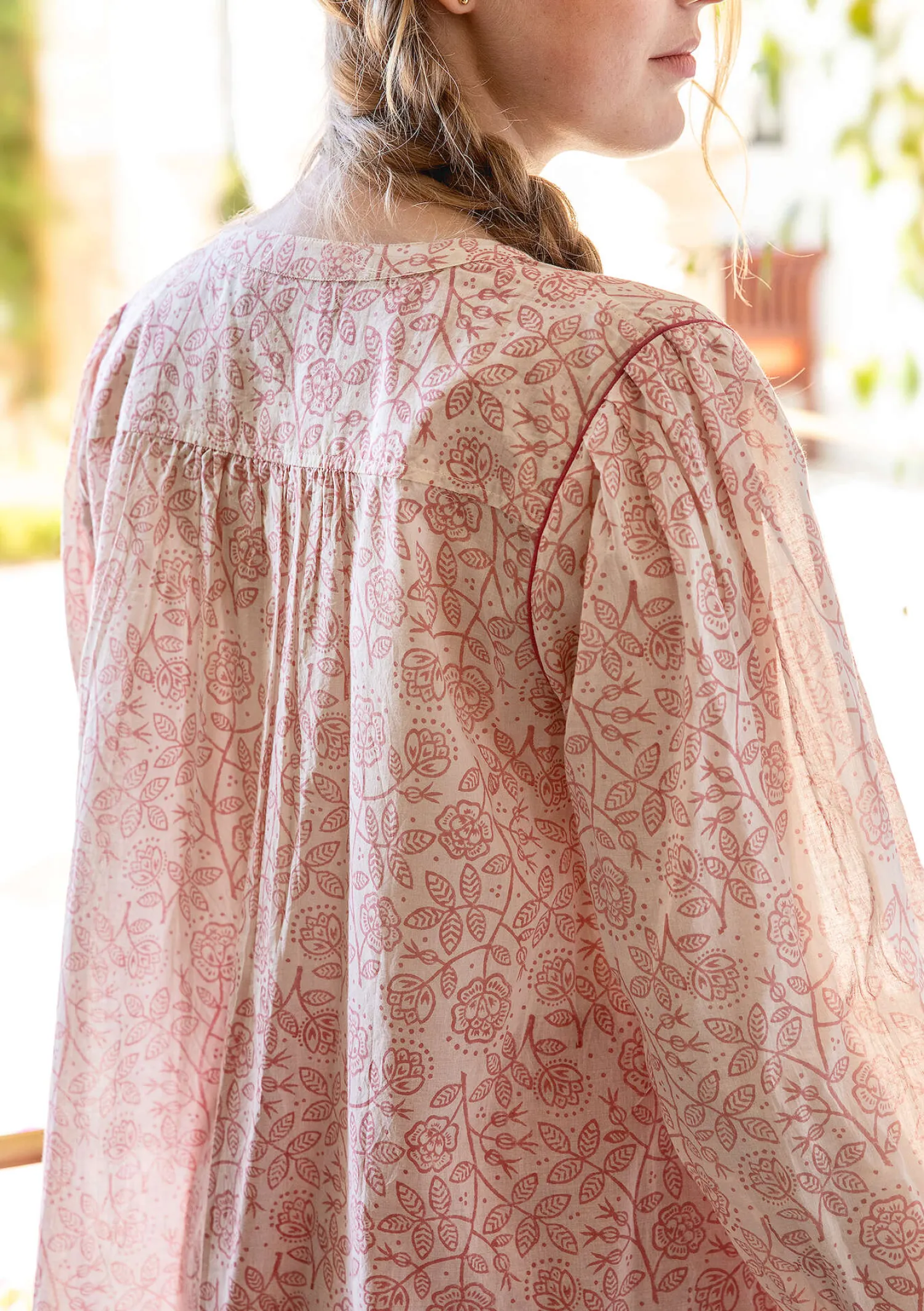 Outlet Gudrun Sjödén Bluse „Lisa“ aus Bio-Baumwolle zartindigo