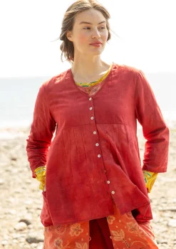 Best Sale Gudrun Sjödén Bluse „Samira“ aus Bio-Baumwolle rost