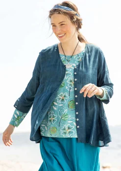 Best Sale Gudrun Sjödén Bluse „Samira“ aus Bio-Baumwolle rost