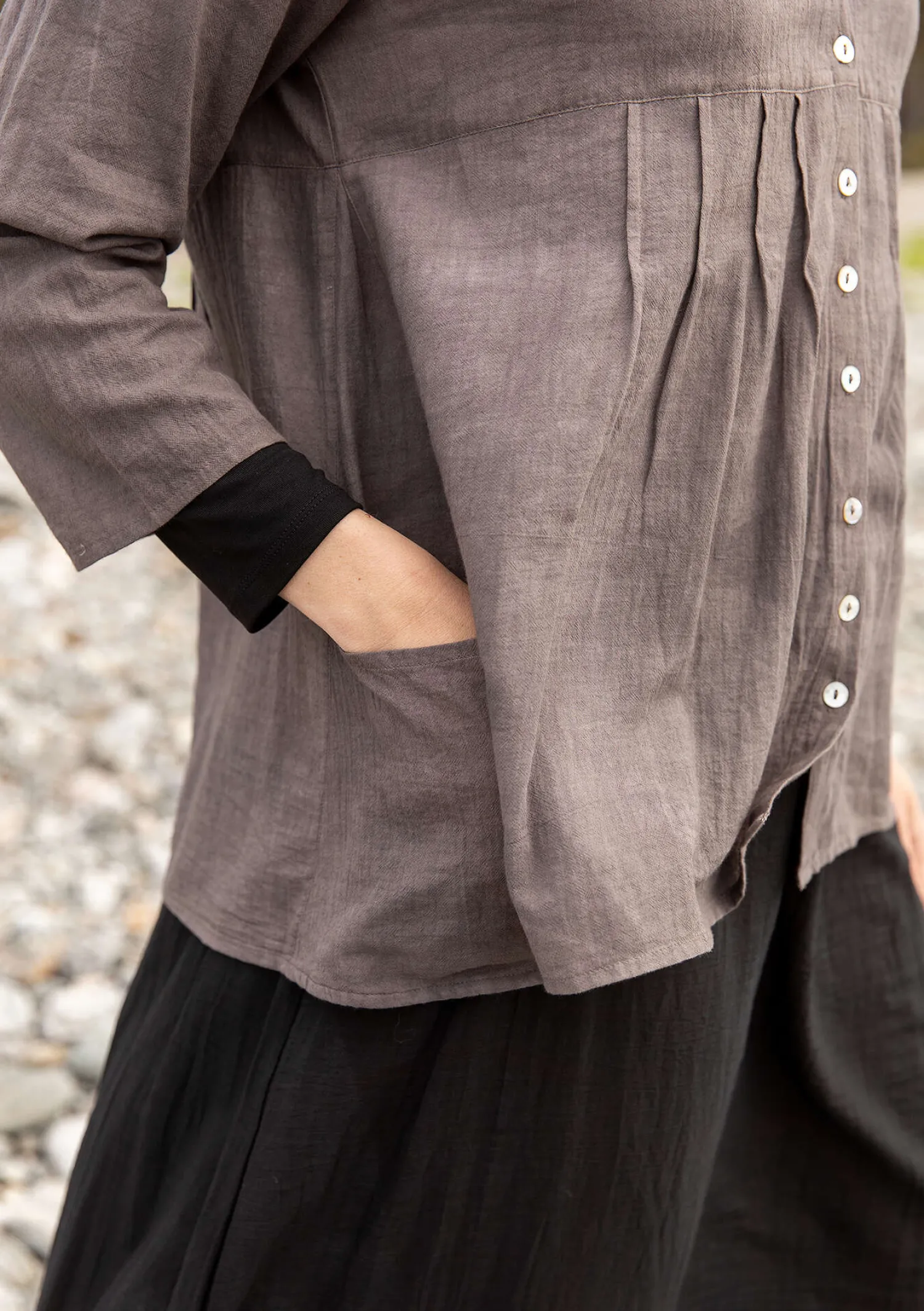 Best Sale Gudrun Sjödén Bluse „Samira“ aus Bio-Baumwolle rost