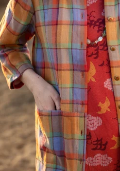 Flash Sale Gudrun Sjödén Bluse „Skagen“ aus Bio-Baumwollgewebe gebranntesiena