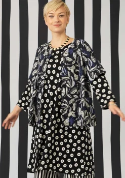 Best Gudrun Sjödén Bluse „Uuve“ aus Bio-Baumwolle basilikum