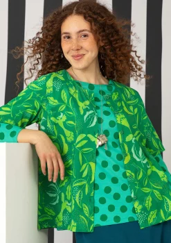 Hot Gudrun Sjödén Bluse „Uuve“ aus Bio-Baumwolle alpenveilchen