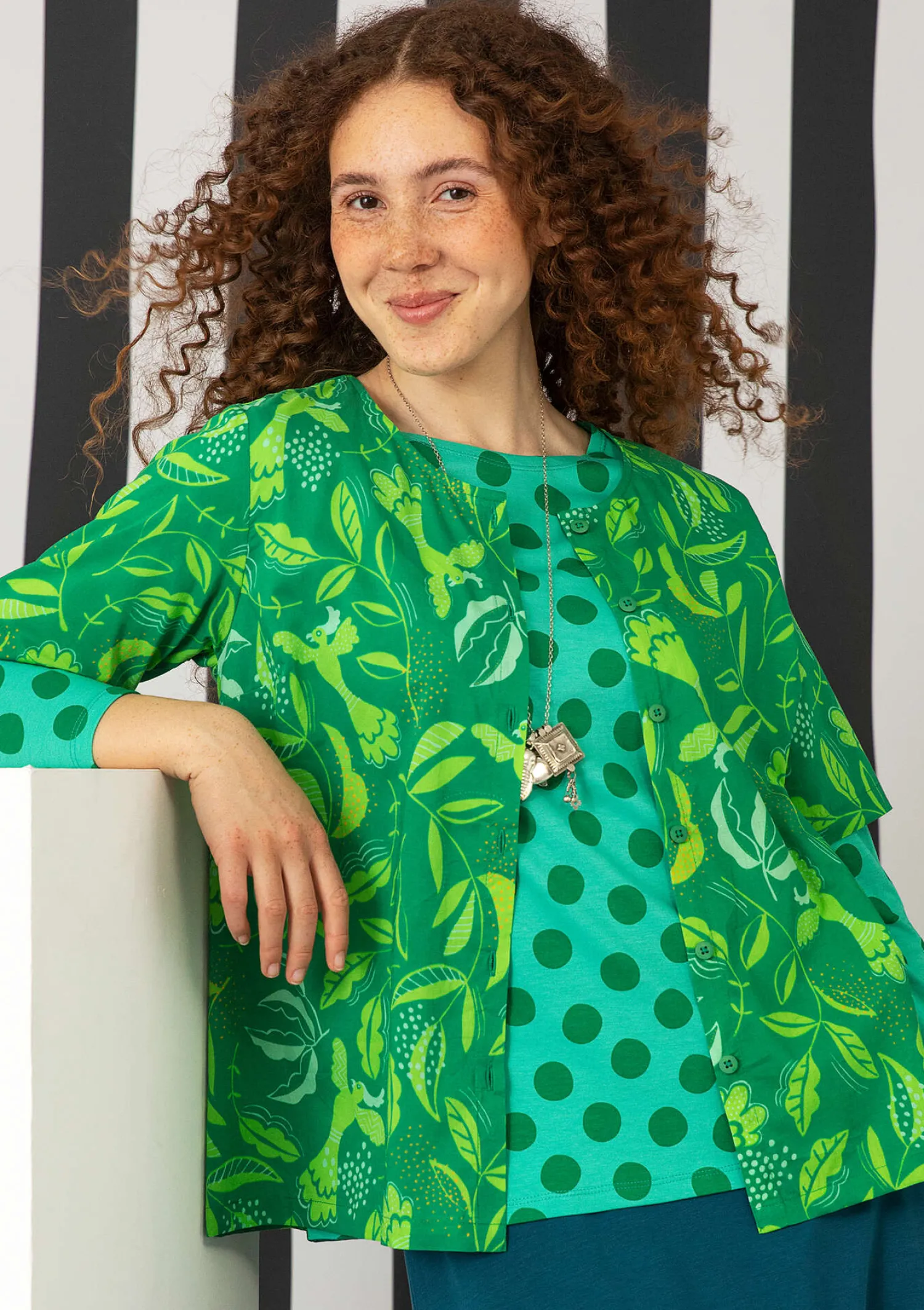Flash Sale Gudrun Sjödén Bluse „Uuve“ aus Bio-Baumwolle alpenveilchen