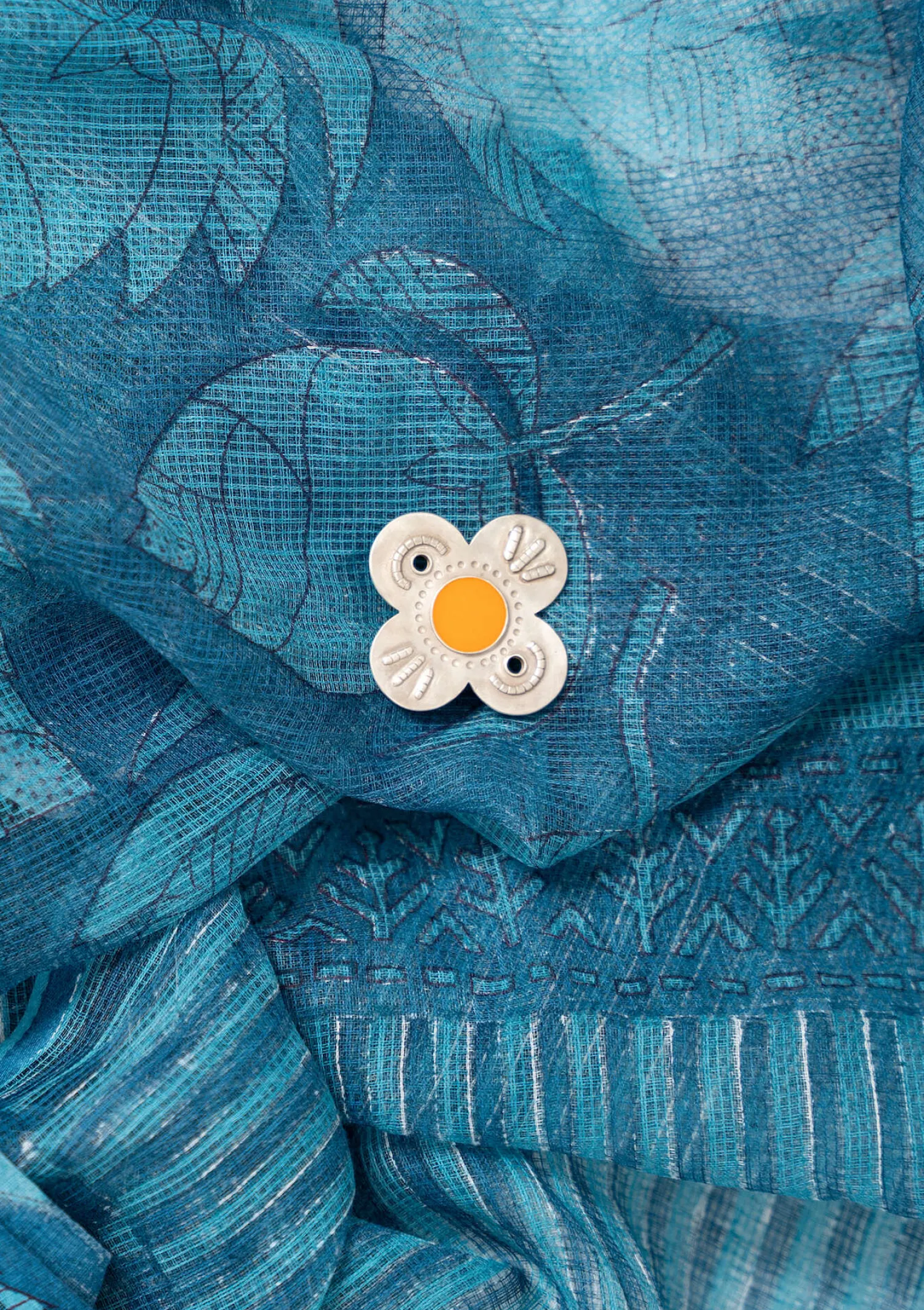 Discount Gudrun Sjödén Brosche „Flower“ aus silber