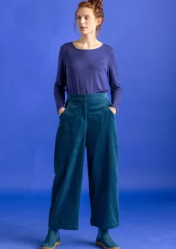Outlet Gudrun Sjödén Cordhose aus Bio-Baumwolle/Elasthan dunkelpetrol