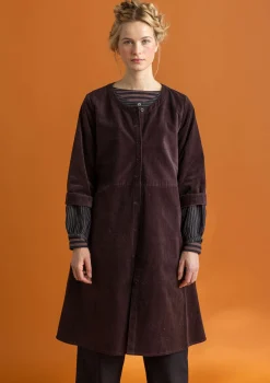Store Gudrun Sjödén Cordkleid aus Bio-Baumwolle/Elasthan dunkelaubergine