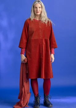 New Gudrun Sjödén Cordkleid aus Bio-Baumwolle/Elasthan dunkelaubergine