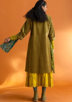 New Gudrun Sjödén Cordkleid aus Bio-Baumwolle/Elasthan dunkelaubergine
