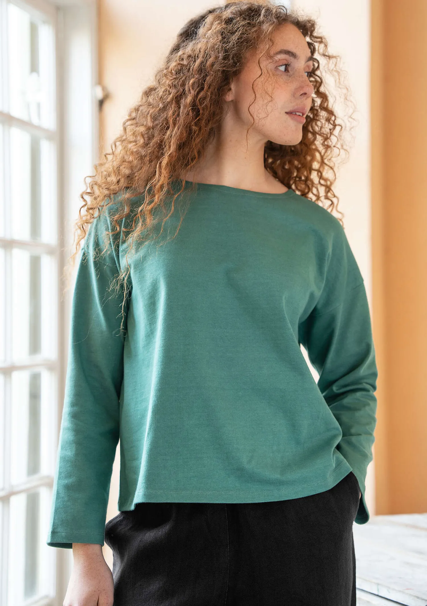 New Gudrun Sjödén Einfarbiges Shirt aus Bio-Baumwolle tagetes