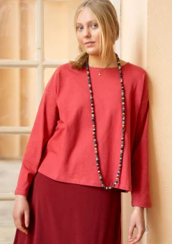 Shop Gudrun Sjödén Einfarbiges Shirt aus Bio-Baumwolle wermutkraut