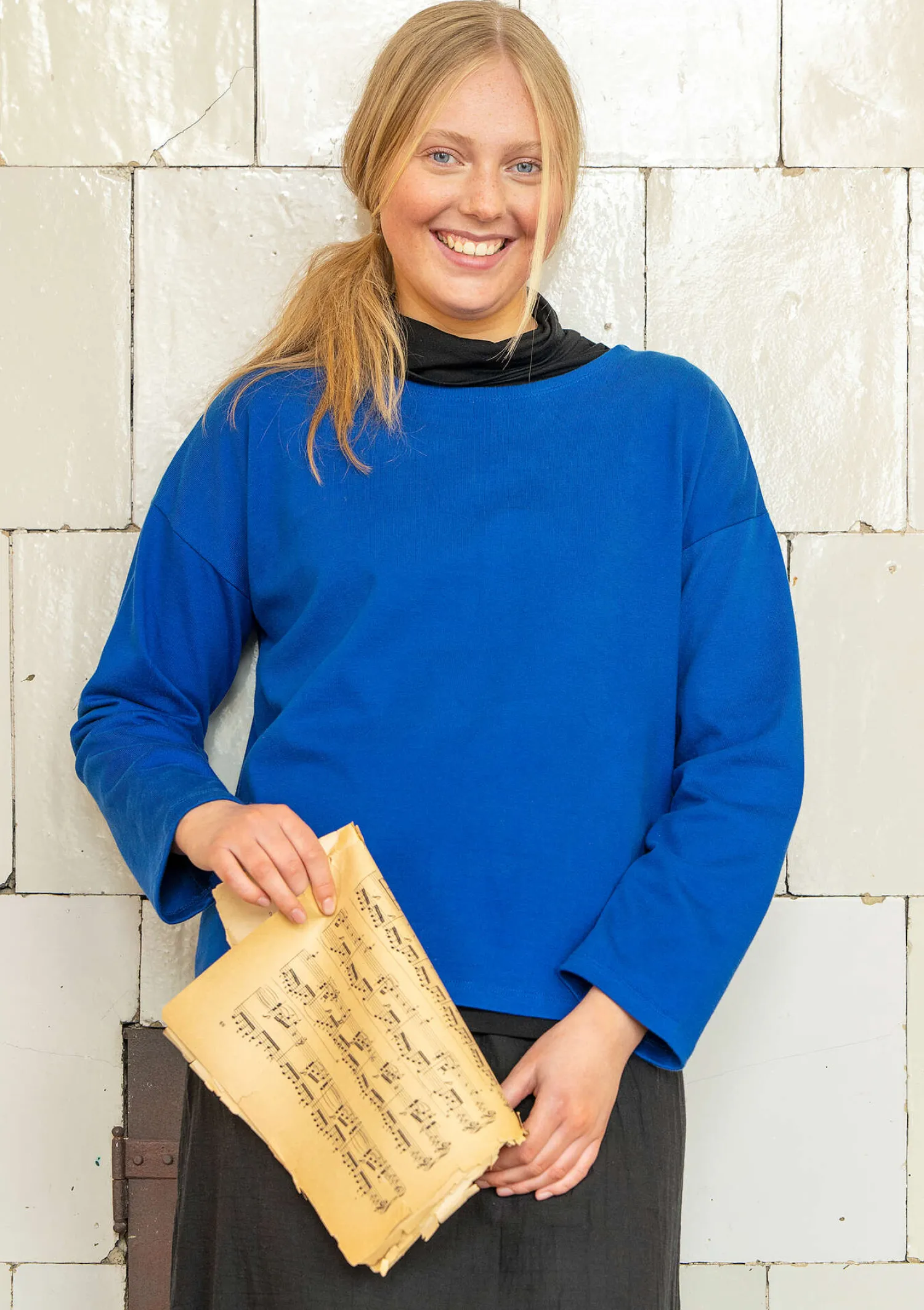 Shop Gudrun Sjödén Einfarbiges Shirt aus Bio-Baumwolle wermutkraut