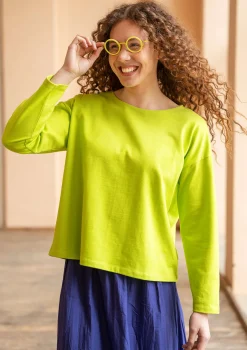 Shop Gudrun Sjödén Einfarbiges Shirt aus Bio-Baumwolle wermutkraut