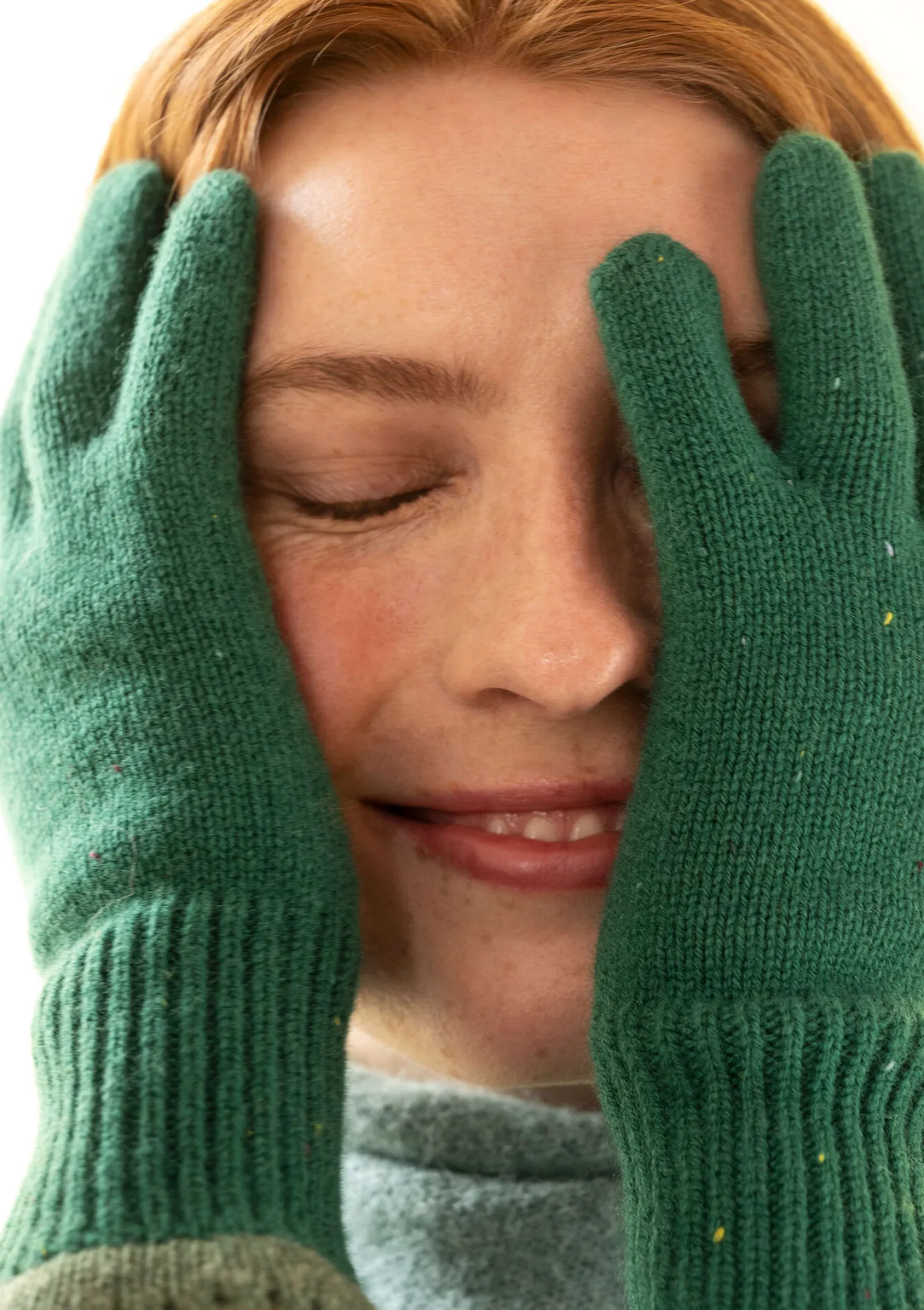 Clearance Gudrun Sjödén Fingerhandschuhe aus Lammwolle schwarz
