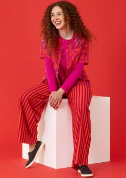 Online Gudrun Sjödén Gestreifte Jerseyhose aus Bio-Baumwolle/Modal schwarz-feder