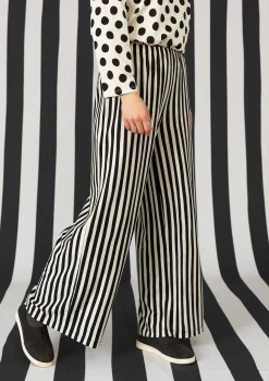 Best Sale Gudrun Sjödén Gestreifte Jerseyhose aus Bio-Baumwolle/Modal basilikum-hellorientgrün