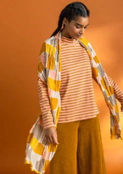 Best Gudrun Sjödén Gestreiftes Stehkragenshirt aus Bio-Baumwolle purpur-walderdbeere