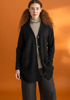 Sale Gudrun Sjödén Gestrickter Blazer aus gefilzter Bio-Wolle ungefärbt