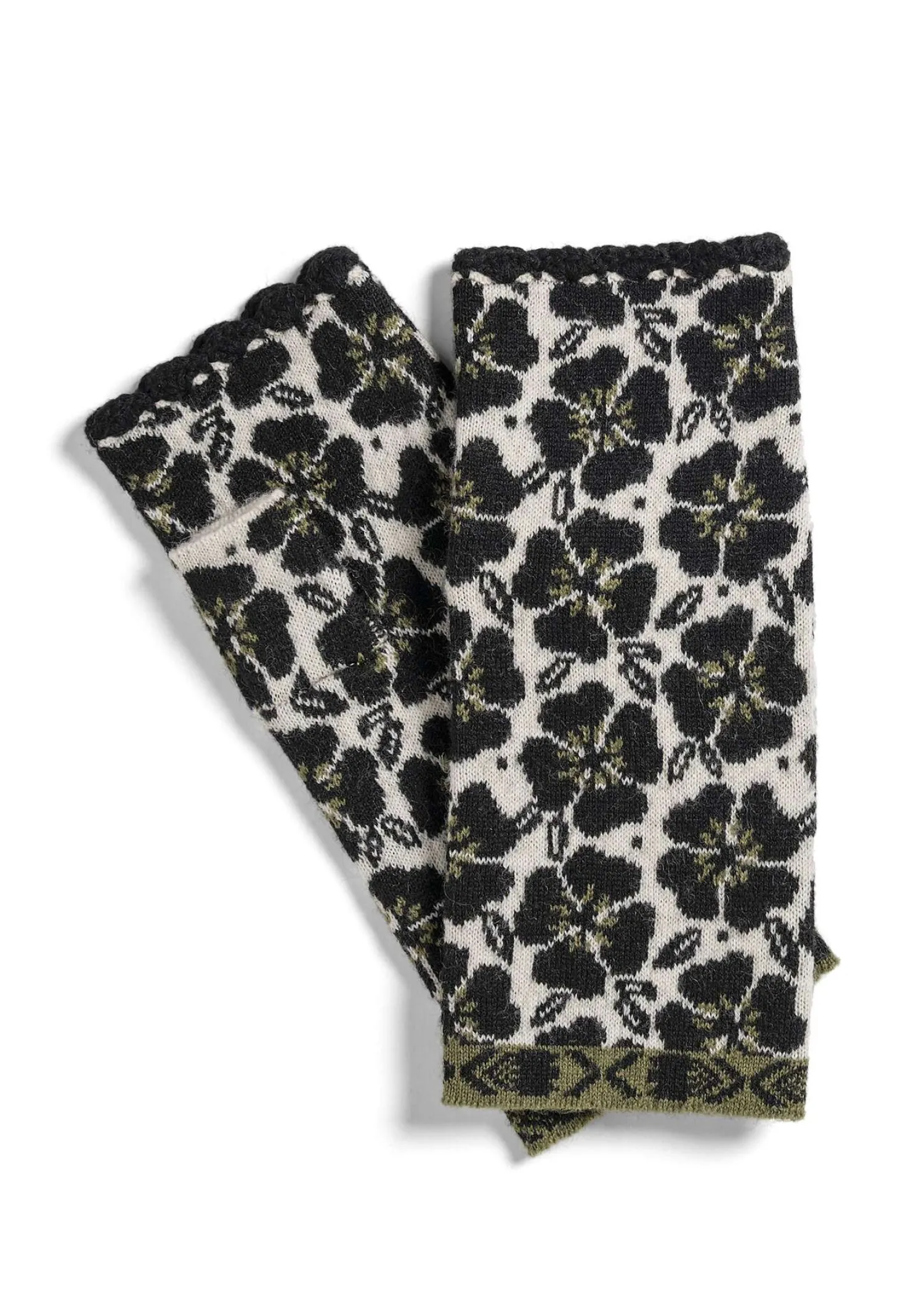 Best Sale Gudrun Sjödén Handstulpen „Anemone“ aus Bio-Wolle schwarz