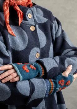Outlet Gudrun Sjödén Handstulpen „Saga“ aus Recycling-Wolle dunkelaschgrau
