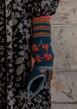 Outlet Gudrun Sjödén Handstulpen „Saga“ aus Recycling-Wolle dunkelaschgrau
