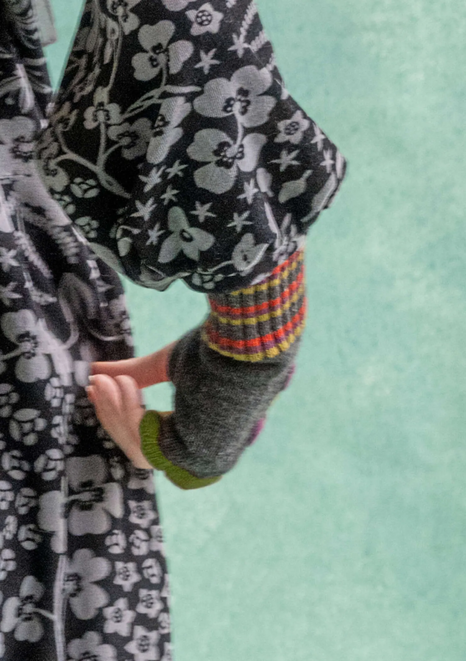 Best Gudrun Sjödén Handstulpen „Saga“ aus Recycling-Wolle petrol