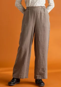 Shop Gudrun Sjödén Hose „Asta“ aus Leinengewebe purpur-gestreift