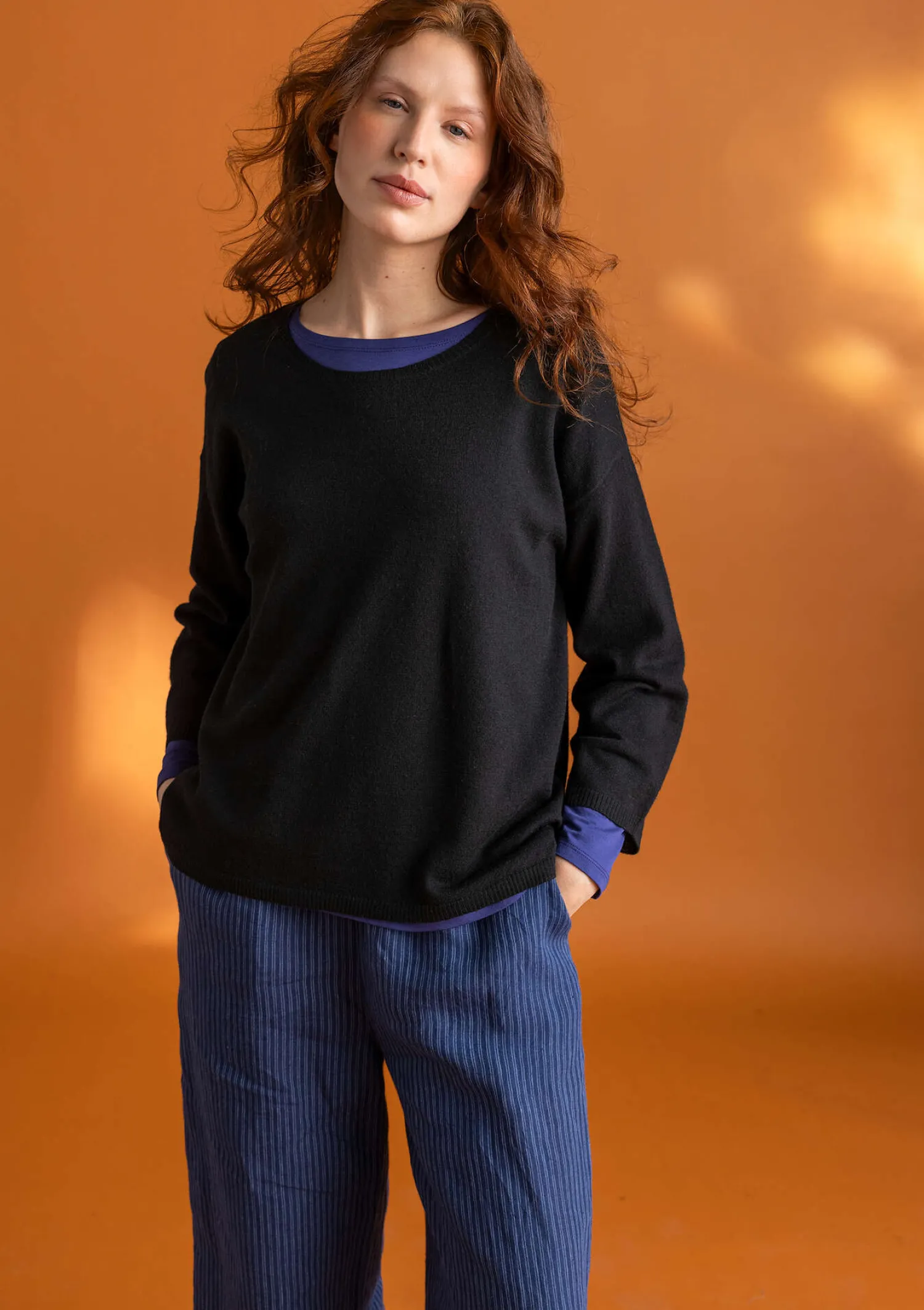 Best Gudrun Sjödén Hose „Asta“ aus Leinengewebe senf