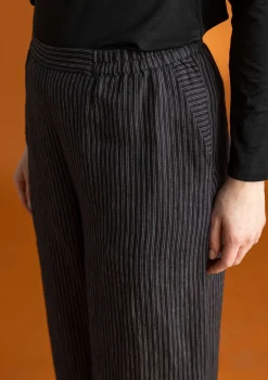Best Gudrun Sjödén Hose „Asta“ aus Leinengewebe purpur-gestreift