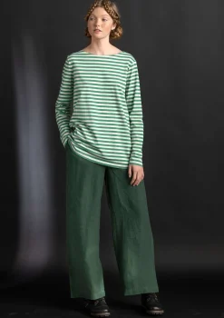 Best Gudrun Sjödén Hose „Asta“ aus Leinengewebe indigo-gestreift