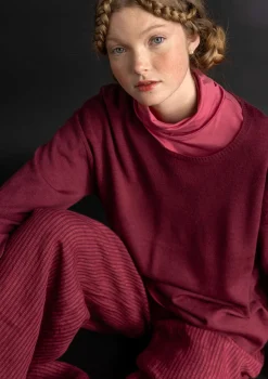 Store Gudrun Sjödén Hose „Asta“ aus Leinengewebe indigo-gestreift