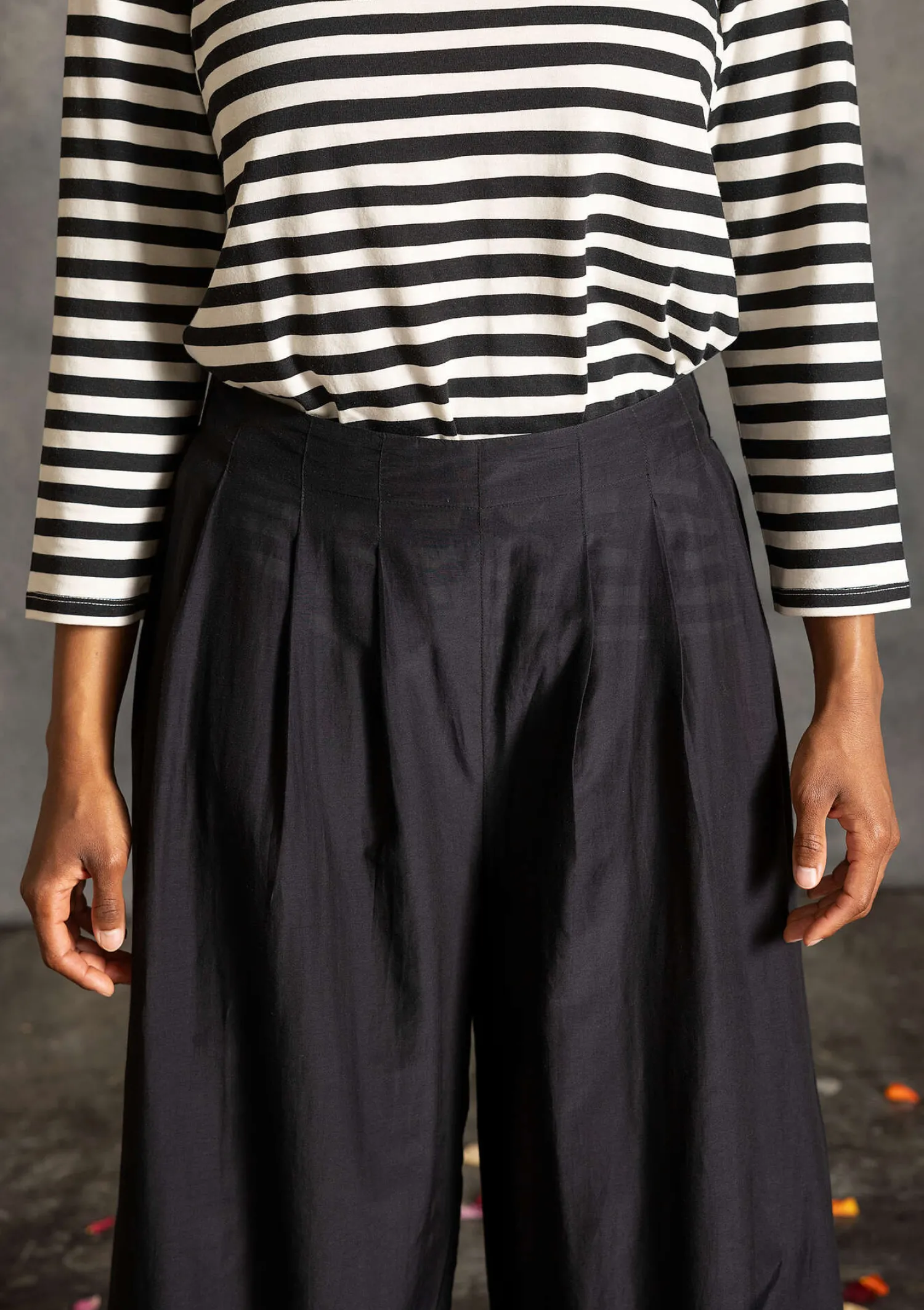 New Gudrun Sjödén Hose aus Baumwolle/Seide indigoblau