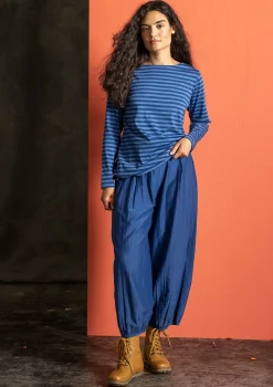 Outlet Gudrun Sjödén Hose aus Baumwolle/Seide schwarz