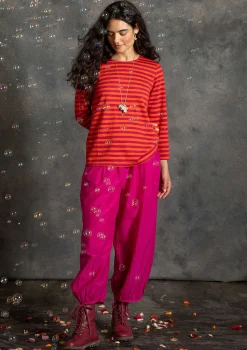 New Gudrun Sjödén Hose aus Baumwolle/Seide schwarz