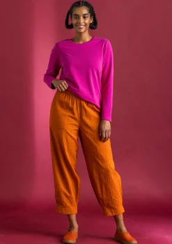 Best Sale Gudrun Sjödén Hose aus Bio-Baumwolldobby henna