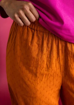 Best Gudrun Sjödén Hose aus Bio-Baumwolldobby opalgrün