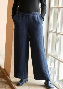 Sale Gudrun Sjödén Hose aus Leinengewebe tinte