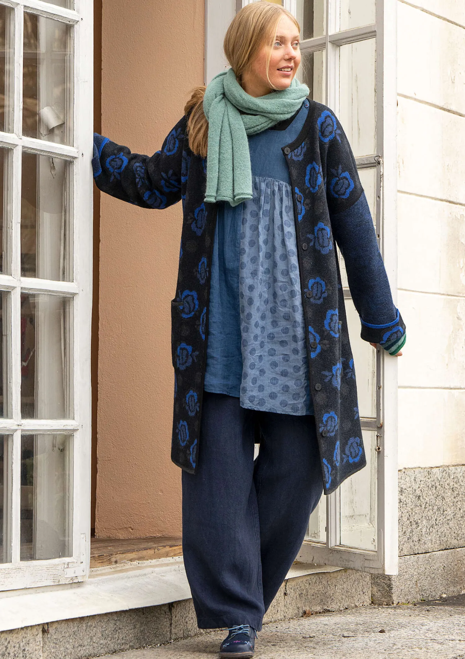 Sale Gudrun Sjödén Hose aus Leinengewebe tinte