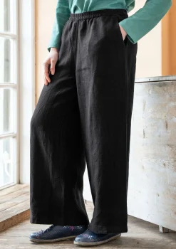Best Sale Gudrun Sjödén Hose aus Leinengewebe tinte