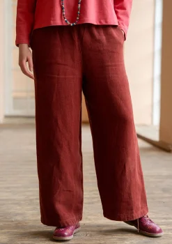 Flash Sale Gudrun Sjödén Hose aus Leinengewebe tinte