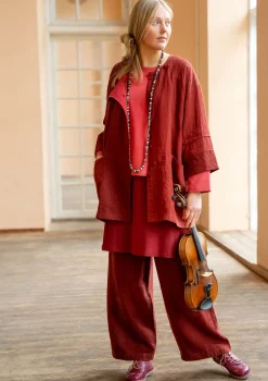 Flash Sale Gudrun Sjödén Hose aus Leinengewebe tinte